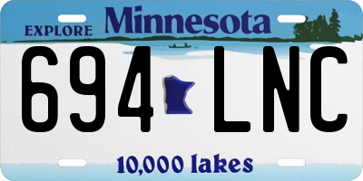 MN license plate 694LNC