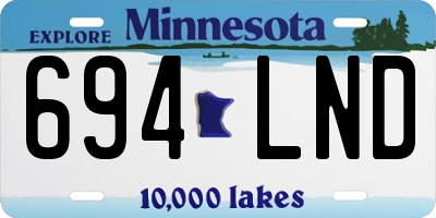 MN license plate 694LND