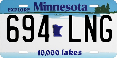MN license plate 694LNG