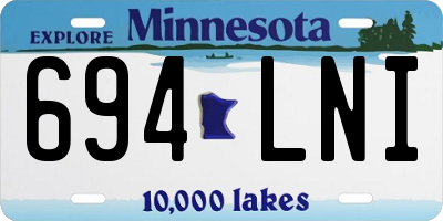 MN license plate 694LNI