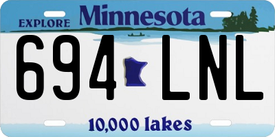 MN license plate 694LNL