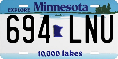 MN license plate 694LNU