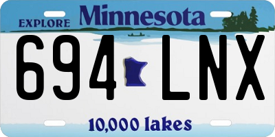 MN license plate 694LNX