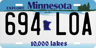MN license plate 694LOA
