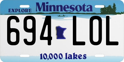 MN license plate 694LOL