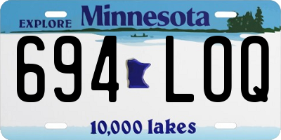 MN license plate 694LOQ