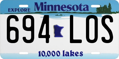 MN license plate 694LOS