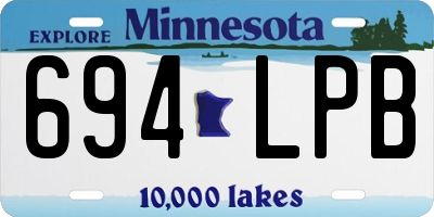 MN license plate 694LPB
