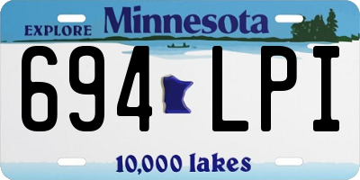 MN license plate 694LPI