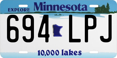 MN license plate 694LPJ