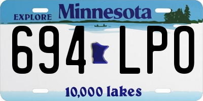MN license plate 694LPO