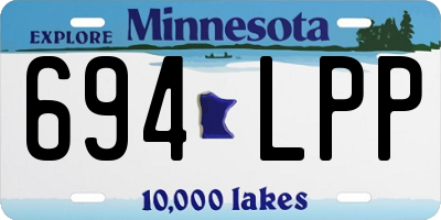 MN license plate 694LPP