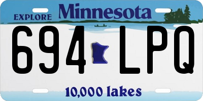 MN license plate 694LPQ