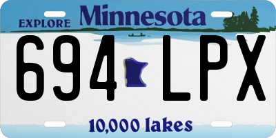 MN license plate 694LPX