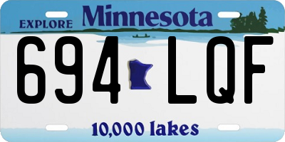MN license plate 694LQF