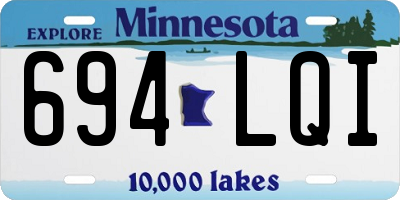 MN license plate 694LQI