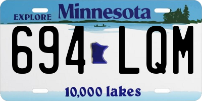 MN license plate 694LQM