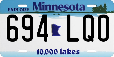 MN license plate 694LQO