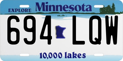 MN license plate 694LQW