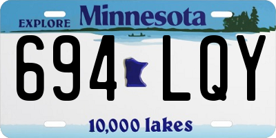 MN license plate 694LQY