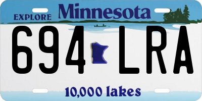 MN license plate 694LRA