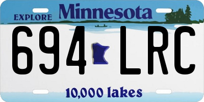 MN license plate 694LRC