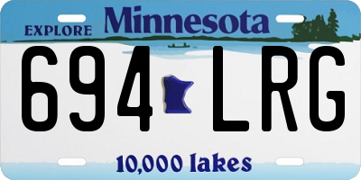 MN license plate 694LRG