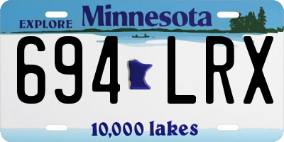 MN license plate 694LRX