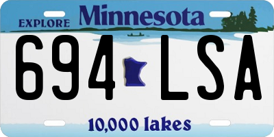 MN license plate 694LSA