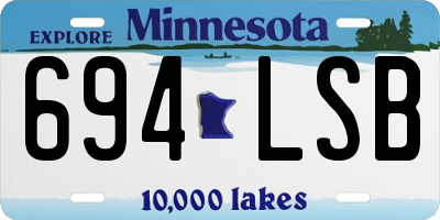 MN license plate 694LSB