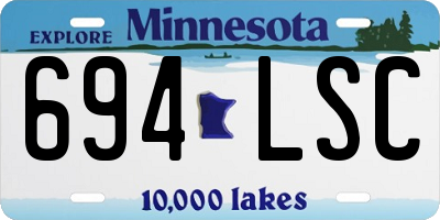 MN license plate 694LSC