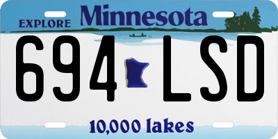 MN license plate 694LSD