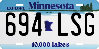 MN license plate 694LSG
