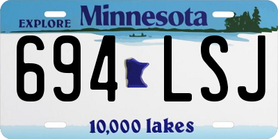 MN license plate 694LSJ