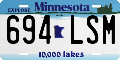 MN license plate 694LSM