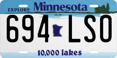 MN license plate 694LSO