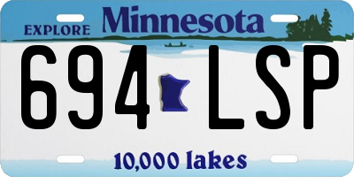 MN license plate 694LSP