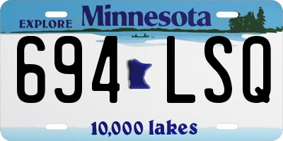 MN license plate 694LSQ
