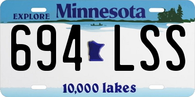 MN license plate 694LSS