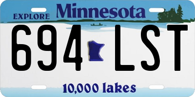 MN license plate 694LST