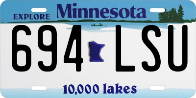 MN license plate 694LSU