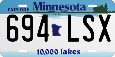 MN license plate 694LSX