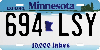 MN license plate 694LSY