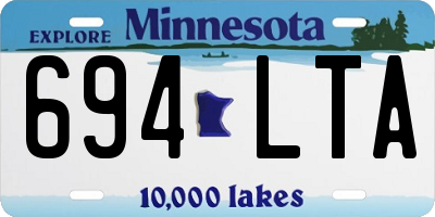 MN license plate 694LTA