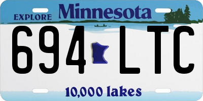 MN license plate 694LTC