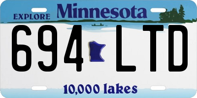 MN license plate 694LTD