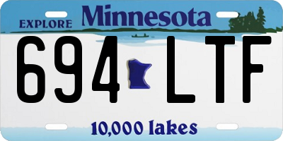 MN license plate 694LTF