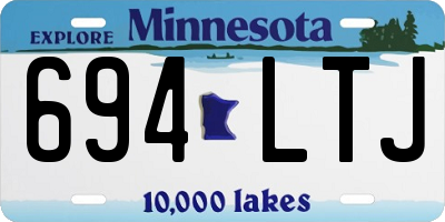 MN license plate 694LTJ