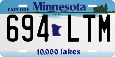 MN license plate 694LTM