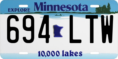 MN license plate 694LTW